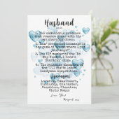 ユーモアあふれる夫の定義 フラット ホリデー カード (スタンド正面)