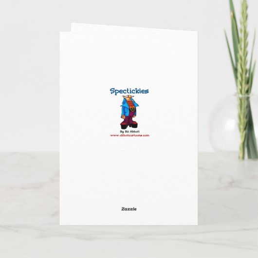 ユーモアあふれる姑のジョークを伝えるグリーティングカード カード (裏面)