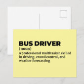 ユーモアあふれる学校送迎運転手の定義 ポストカード (正面/裏面)