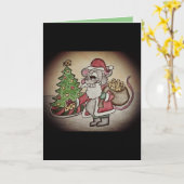 ユーモアあふれる安っぽいサンタのクリスマスカード カード (黄色い花)