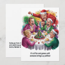 ユーモアあふれる家族の政治クリスマス