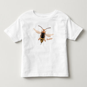 ユーモアあふれる怒ったスズメバチの漫画イラスト トドラーTシャツ