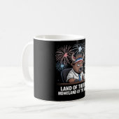 ユーモアあふれる愛国バッファロー疲れOLデザイン コーヒーマグカップ (正面左)