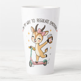 ユーモアあふれる感情調整ガゼルとコーヒー カフェラテマグ