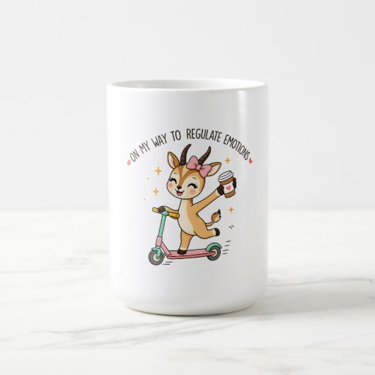 ユーモアあふれる感情調整ガゼルとコーヒー コーヒーマグカップ (中央)