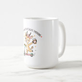 ユーモアあふれる感情調整ガゼルとコーヒー コーヒーマグカップ (正面右)