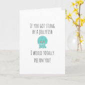 ユーモアあふれる挨拶 タコノアシ カード (黄色い花)