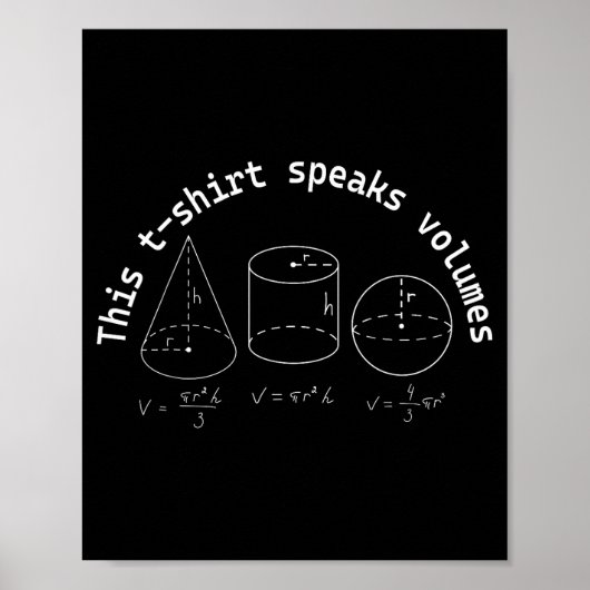ユーモアあふれる数学と科学のジョークTシャツ ポスター (正面)