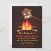 ユーモアあふれる文字通りの新築祝いパーティー 招待状 (正面)