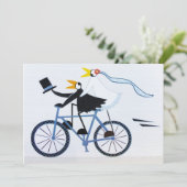 ユーモアあふれる新婦と新郎のラブラブカップル シーズンカード (スタンド正面)