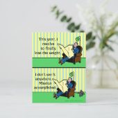 ユーモアあふれる新年の抱負 レトロなダイエット シーズンポストカード (スタンド正面)