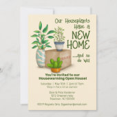 ユーモアあふれる新築祝いの案内 招待状 (正面)