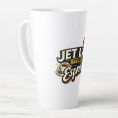 ユーモアあふれる旅行とコーヒーの帽子 カフェラテマグ (左アングル)