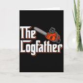 ユーモアあふれる木の手入れ I 林業家 森林 チェーンソー カード (正面)