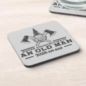 ユーモアあふれる林業者の名言 おじいさんの斧 コースター (左側)