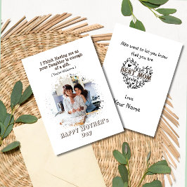 ユーモアあふれる母の日のカード　娘から シーズンカード