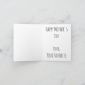 ユーモアあふれる母の日カード カード (内部)