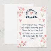 ユーモアあふれる母 - 母の日グリーティングカード シーズンカード (正面/裏面)