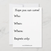 ユーモアあふれる法科大学院卒業パーティーの招待状 招待状 (裏面)