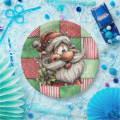 ユーモアあふれる漫画の笑うサンタ ペーパープレート (パーティー)