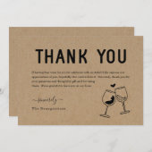 ユーモアあふれる無料ワイン感謝カード サンキューカード (正面/裏面)