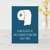 ユーモアあふれる父の日お父さん愛トイレットペーパーギフト カード (黄色い花)