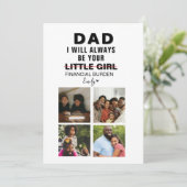 ユーモアあふれる父の日ギフト - パパ | 小さな娘 シーズンカード (スタンド正面)