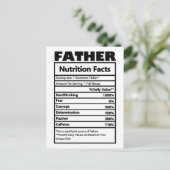 ユーモアあふれる父の栄養成分表示ポストカード ポストカード (スタンド正面)