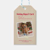 ユーモアあふれる犬の写真を使ったクリスマス・ホリデーグッズ ギフトタグ (正面)