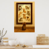 ユーモアあふれる猫と犬の壁アート ポスター (キッチン)