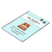 ユーモアあふれる猫の感謝ノート - カスタマイズ可能 ノートブック (左側)