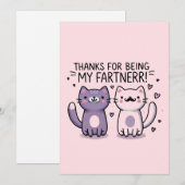 ユーモアあふれる猫の誕生日カード シーズンカード (正面/裏面)