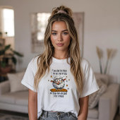 ユーモアあふれる皮肉が書かれた羊 Tシャツ