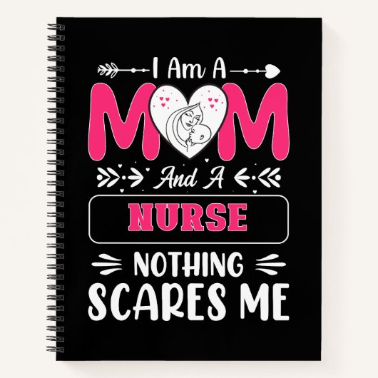 ユーモアあふれる看護師ママ、看護師ママの面白い名言 ノートブック (正面)