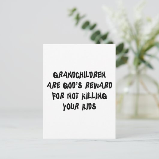 ユーモアあふれる祖父母へのギフト ポストカード (スタンド正面)