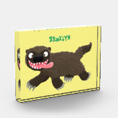 ユーモアあふれる空腹のワシウマの動物の漫画 フォトブロック (左)