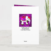 ユーモアあふれる紫の象の誕生日グリーティングカード カード (裏面)