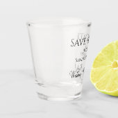 ユーモアあふれる結婚式の招待状 結婚式、ケーキ、パーティー ショットグラス (左)