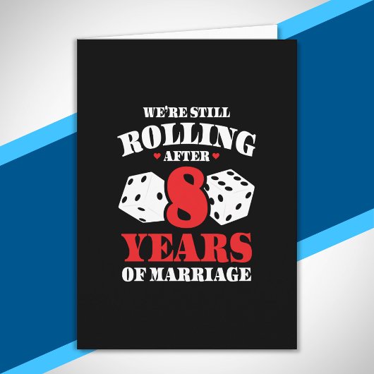 ユーモアあふれる結婚8周年カップル 8年目の結婚記念日 カード