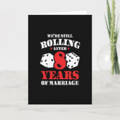 ユーモアあふれる結婚8周年カップル 8年目の結婚記念日 カード (正面)