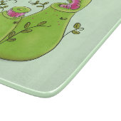 ユーモアあふれる緑の食肉植物のピッチャープラントの漫画 カッティングボード (角)