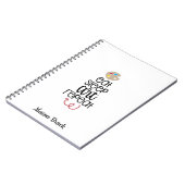 ユーモアあふれる美術学生の学校用ノートブック ノートブック (左側)