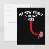 ユーモアあふれる腎臓移植の受け手 ポストカード (正面/裏面)