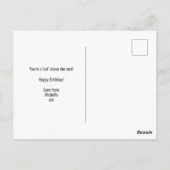 ユーモアあふれる芝刈り伝説の誕生日カード ポストカード (裏面)