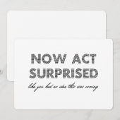 ユーモアあふれる花嫁の介添人 / 婚礼の証人 提案 招待状 (正面/裏面)