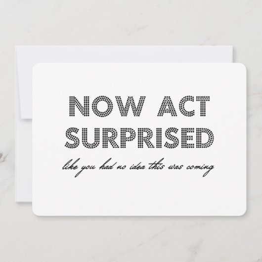 ユーモアあふれる花嫁の介添人 / 婚礼の証人 提案 招待状 (正面)