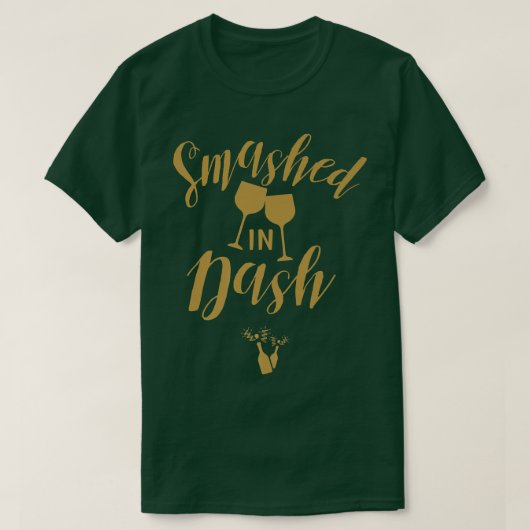 ユーモアあふれる花嫁の婚約飲酒イラストステッカー Tシャツ (デザイン正面)