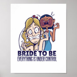 ユーモアあふれる花嫁へのプレゼント 結婚式まで全てうまくいく ギフト ポスター