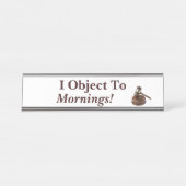 ユーモアあふれる裁判官ホワイト デスクネームプレート (正面)