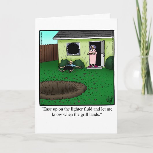 ユーモアあふれる記念日カード 彼氏へのスペクティクル カード (正面)